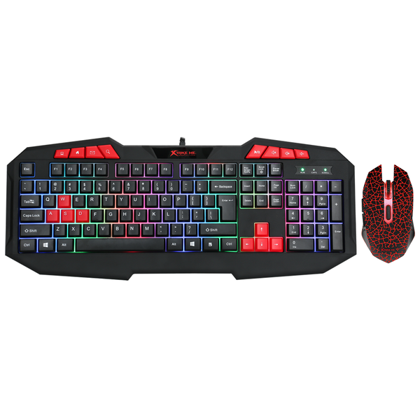 Pro Gamer XTRIKE ME Backlit RGB Gaming Keyboard with RGB Mouse MK-503KIT