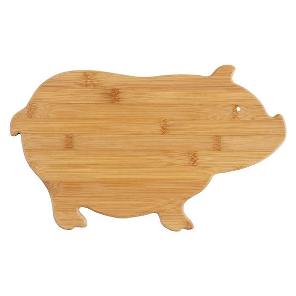 Bamboo Pig Shaped Serving Board Children'S Pig Shape Chopping Board