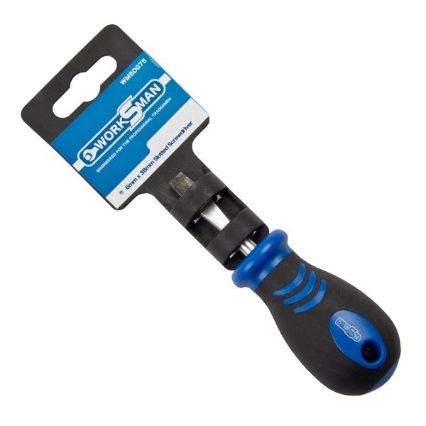 Bulk Pack x 50 Worksman Flat Screwdriver 6mm 38mm