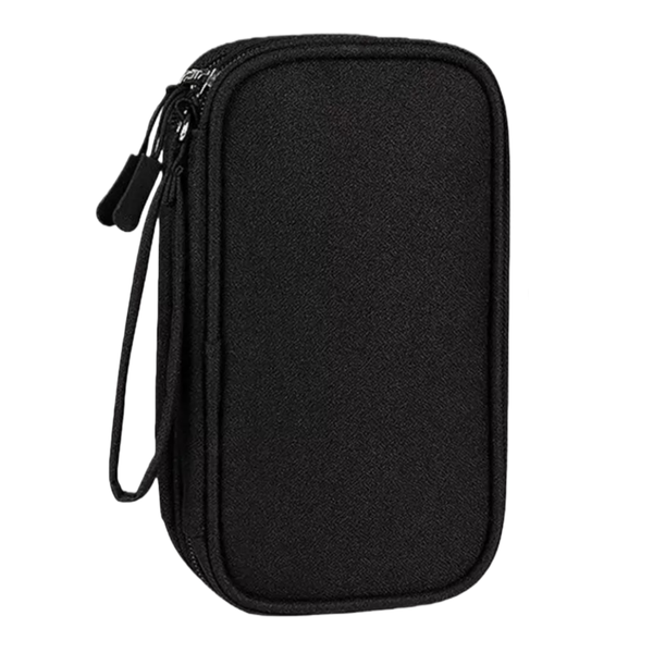 Cable Organizer Bag, Ziplock Closure, Waterproof Material, 19x11x5.5cm