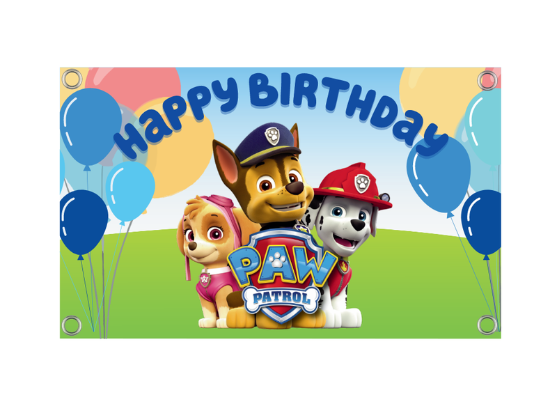 Paw Patrol Birthday Banner
