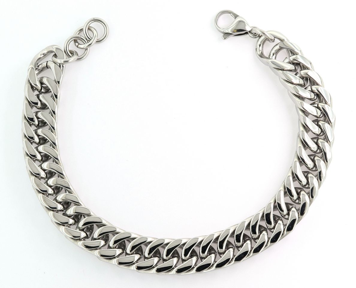 Stainless Steel Broad Cuban Link Bracelet | Shop Today. Get it Tomorrow ...