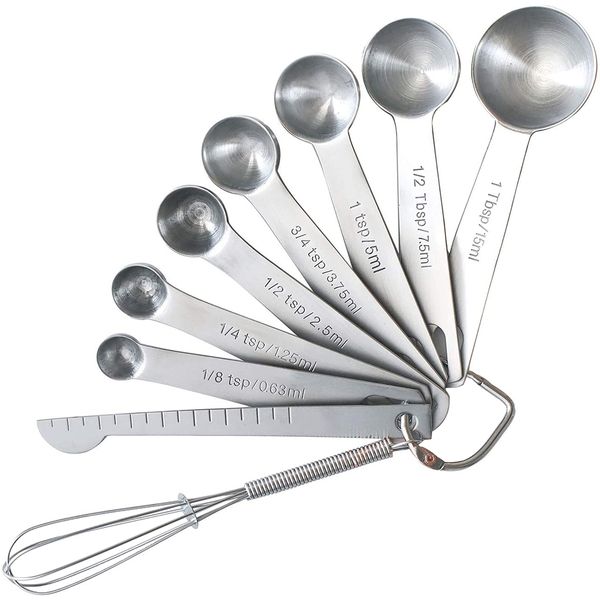 9 Piece Premium Stainless Steel Measuring Spoons Tool Set