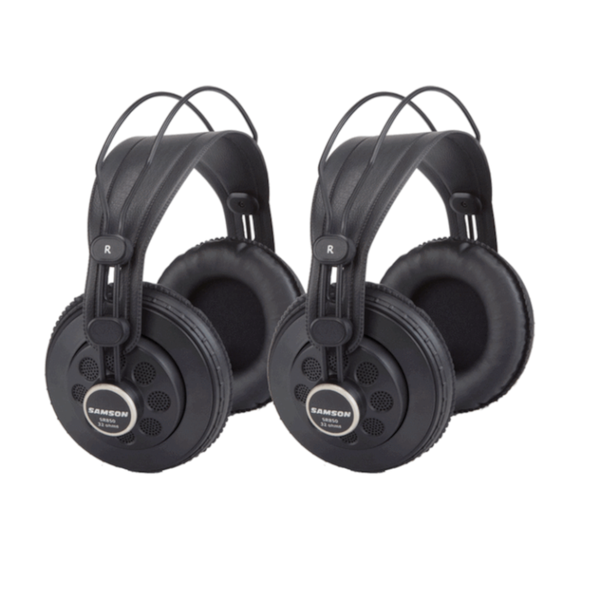 Samson SR850 Professional Studio Reference Headphones (Twin Pack) - Black