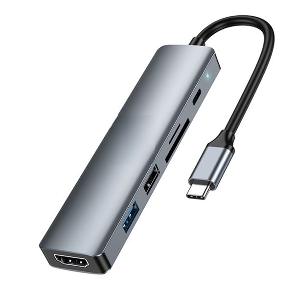 6 In 1 USB-C Multifunction Portable Adapter PD 100W