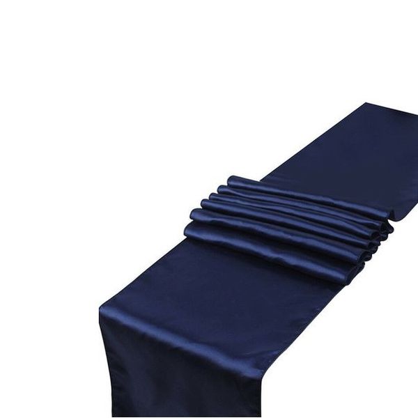 Satin Table Runner - 35 x 300cm - Navy Blue