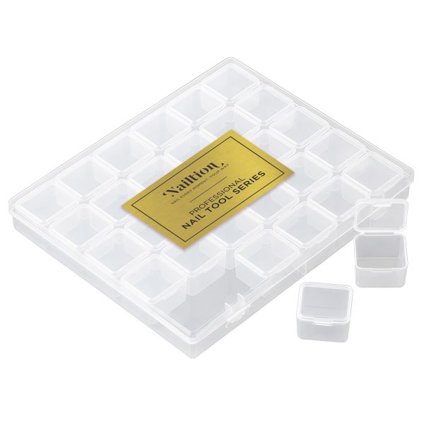 Nailtion 30 Grid Clear Accessory Storage Box For Nail Charms, Jewlery