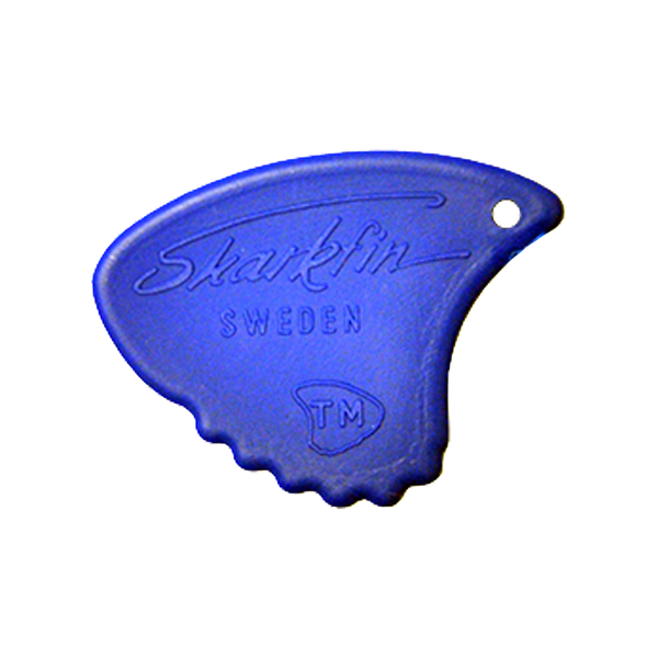 Sharkfin Plectrum Hard Blue Guitar Pick - 6 Pack