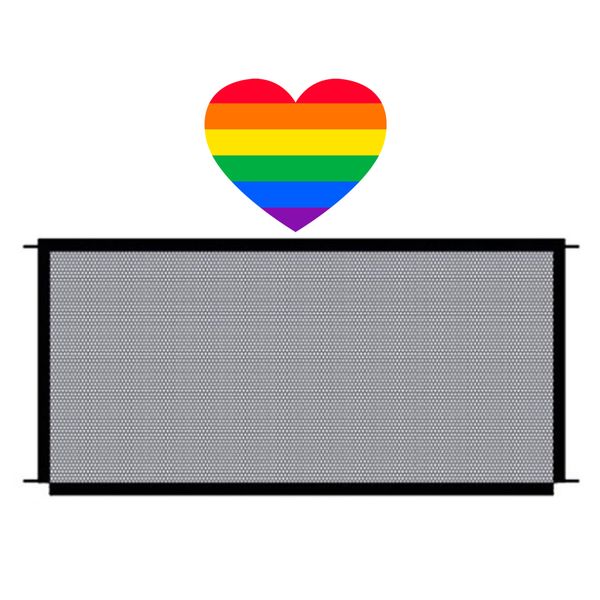 Pet Indoor Gate Barrier (72cm) &amp; Heart Sticker