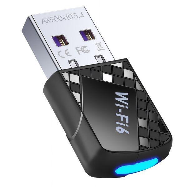 Ax900 Usb Wifi 6 Adapter For Pc, Dual Band 2.4g/5g, Bluetooth 5.4, Windows