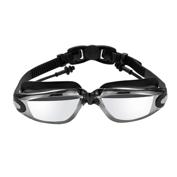 Swimming Goggles, No Leaking Anti-Fog HD Electroplated One-piece Earplugs