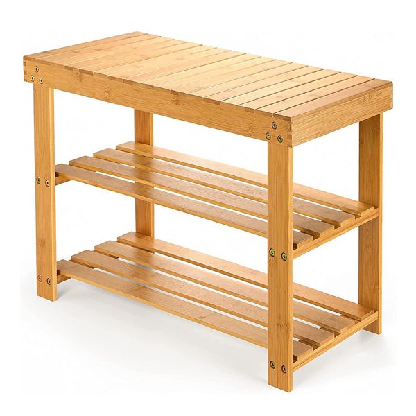SHR-004, Modern Bamboo Shoes Rack Bench