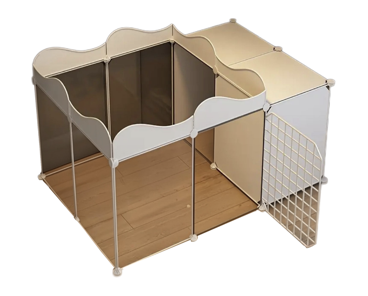 Pet Portable Transparent Enclosure Playpen For Small Animals - 111cm