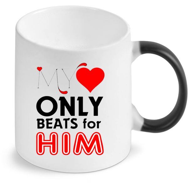 Only Beats For Him Birthday Christmas Anniversary Valentine Gift Magic Mug