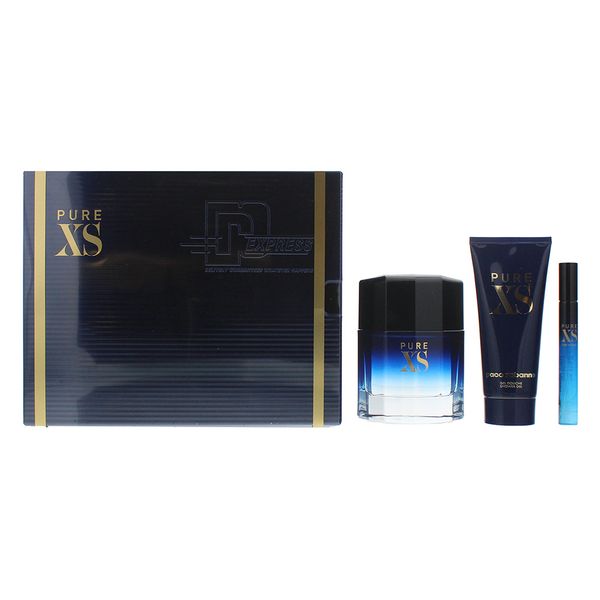 Paco Rabanne Pure XS Eau De Toilette 3 Piece Gift Set (Parallel Import)