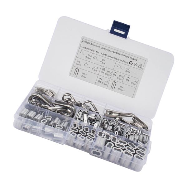 Stainless Steel Crimping Loop Sleeve Double Barrel Wire Rope Connector