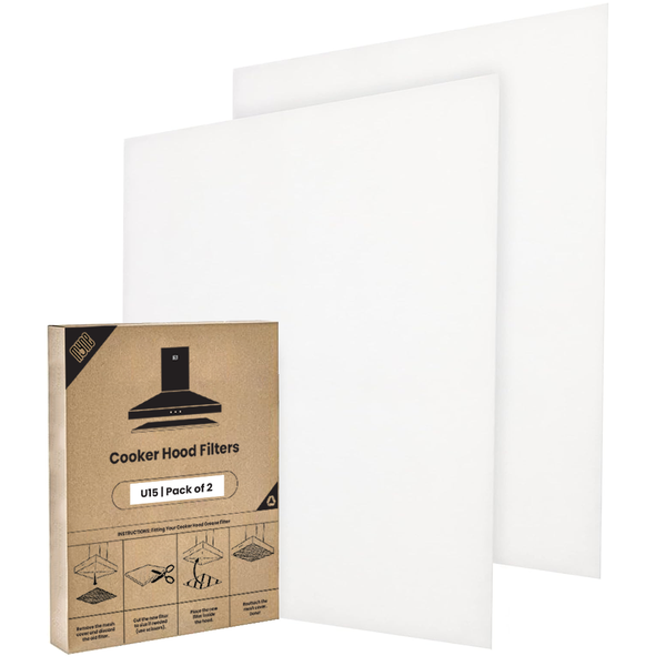 0.5cm Thin 2-Pack Universal Cooker Hood Vent Grease Filters