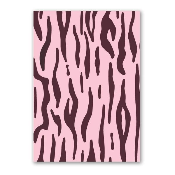 Pink and Purple Zebra Stripes Canvas Abstract Wall Art