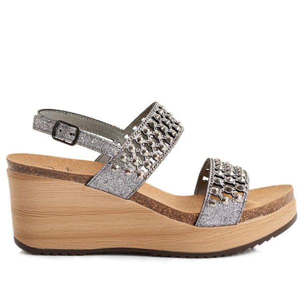 Green Cross Scholl Ladies Wedge 52209 Pewter