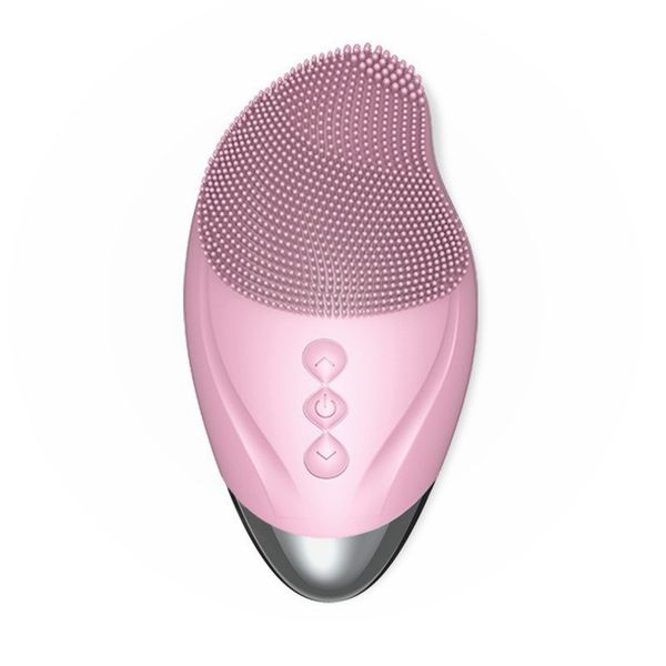 Sonic Vibrating Face Brush, Electric Facial Cleansing Brush - Pink
