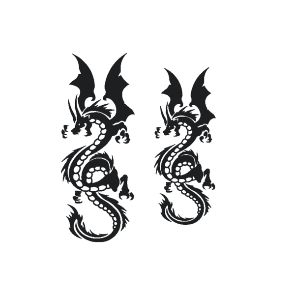 th-INK Semi-Permanent Tattoo kit - Twin Dragons - 80x110mm