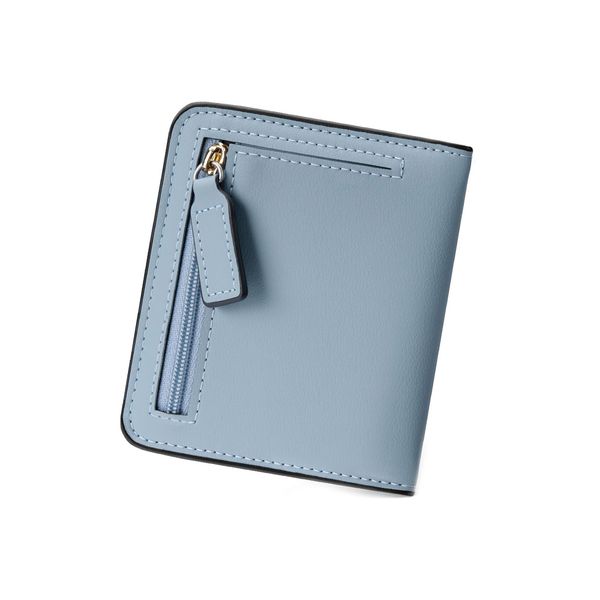 Women's Slim RFID Leather Wallet with ID Window - Compact Bifold Mini Purse