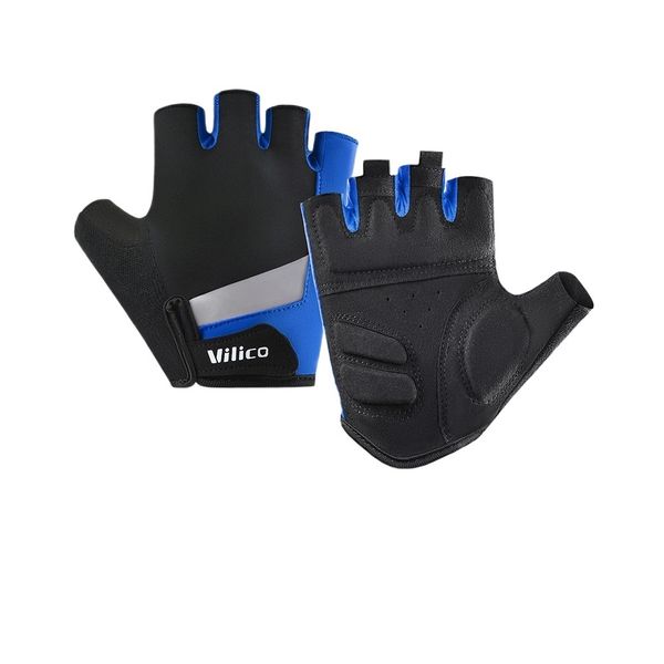 3 Pairs A0070 Half-Finger Road Bike Gloves