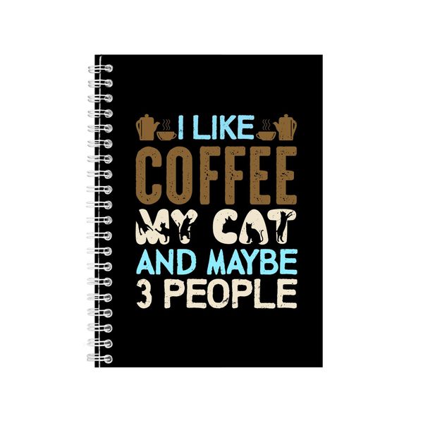 Coffee And My Cat Notebook Caffeine Gift Idea A5 Notepad 136