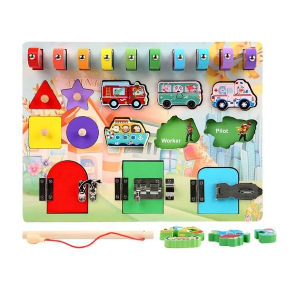 30-Piece Wooden Early Sensory Educational Activity Toys F47-88-2