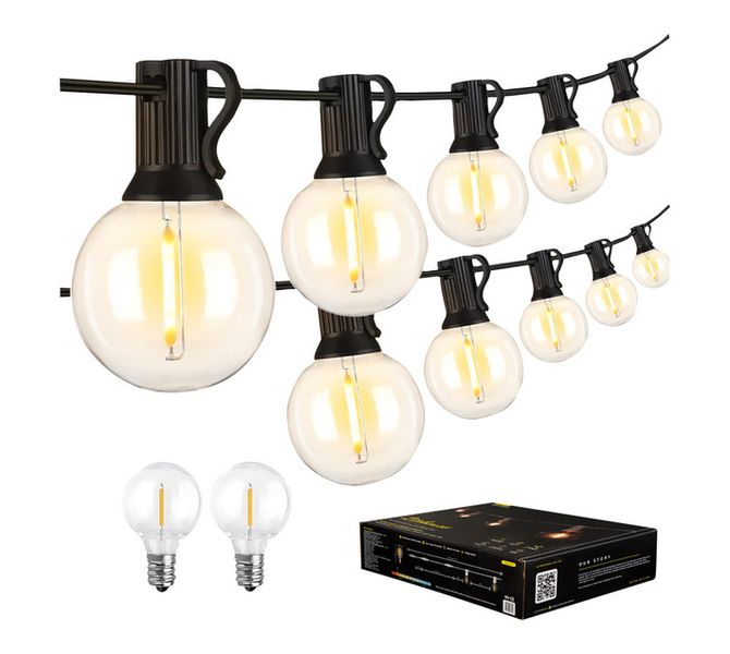 7.5m Outdoor Bulb String Lights 25 Classic LED Bulbs
