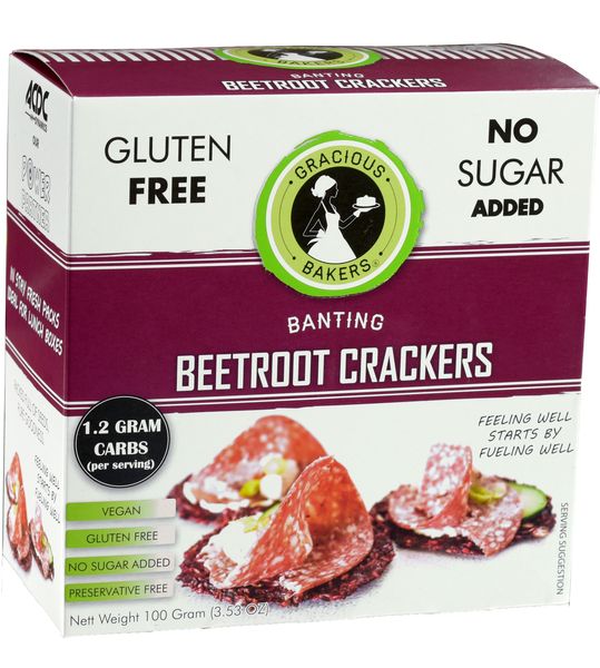 Gracious Bakers - Beetroot Cracker 300g - 3 x 100g