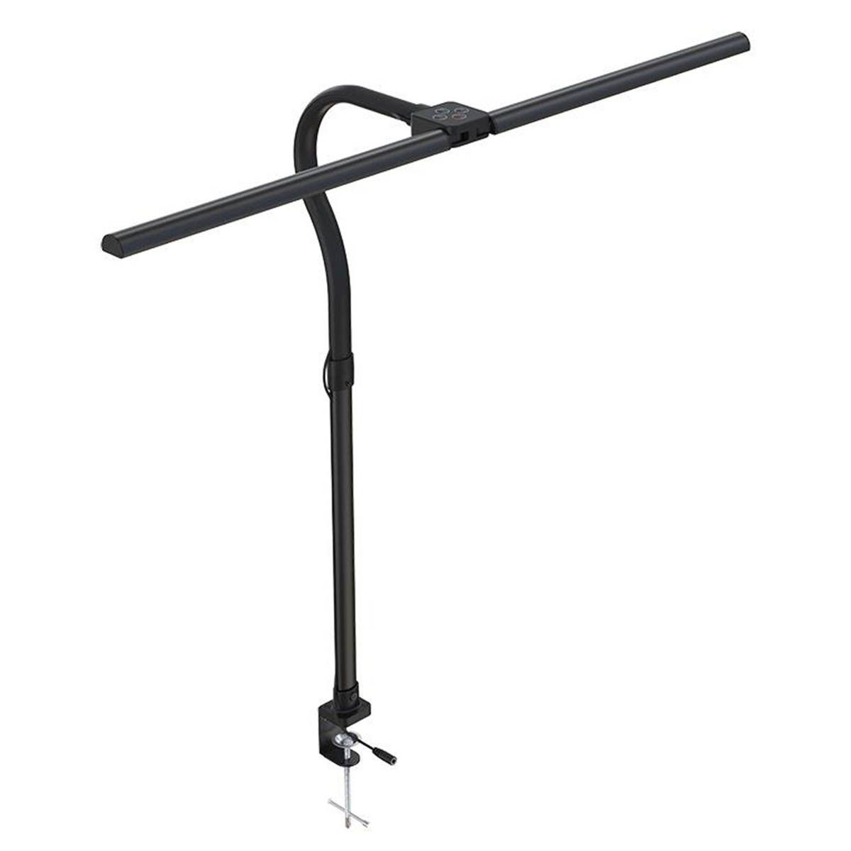 Dual Swing Arm Desk Lamp LED Table Clamp-On Reading Light For Office Home