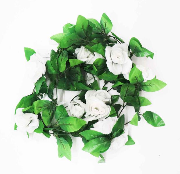 2m Artificial Silk Rose Flower Vine Leaf Garland