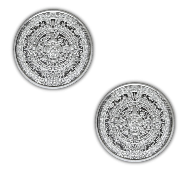 1/4 oz Aztec Calendar 999 Silver Coin - Pack of 2
