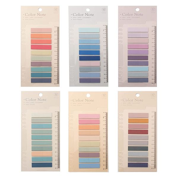 Set of 1200 Self-Adhesive Indexing Labels, 60 Colours, Multicolour