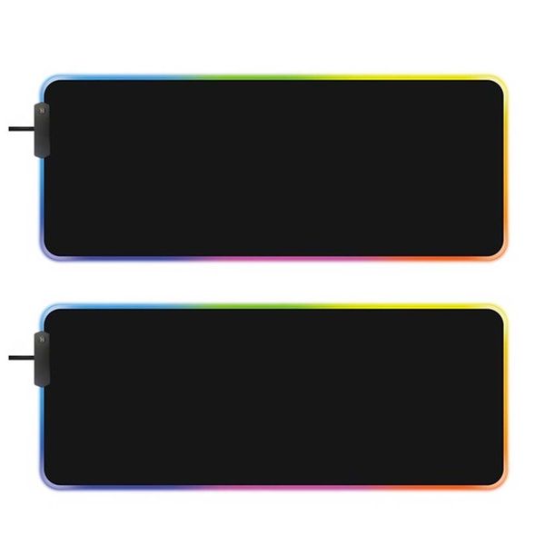 Anti-Slip Illuminated LED RGB Gaming Mousepad | Set of Two | 70 x 30 cm ea