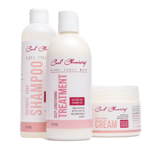 Curl Chemistry Pomegranate Shampoo Deep Conditioning Treatment &amp; Cream
