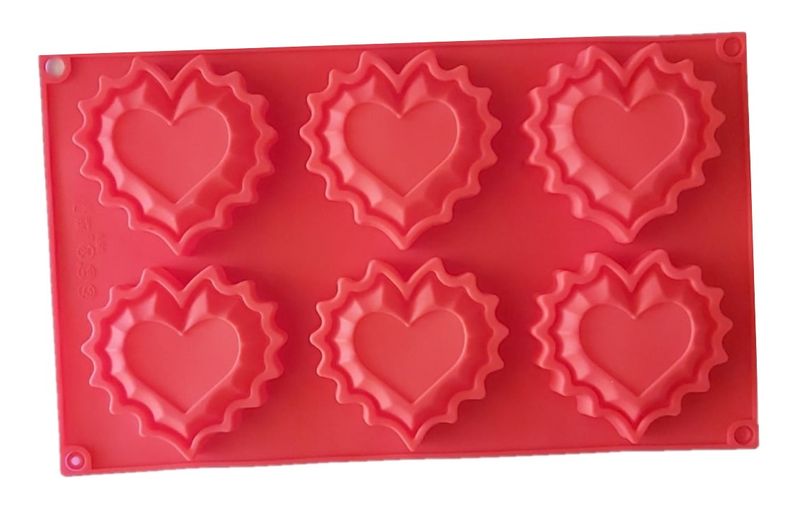 Scollop Hearts Soap/pudding Mould