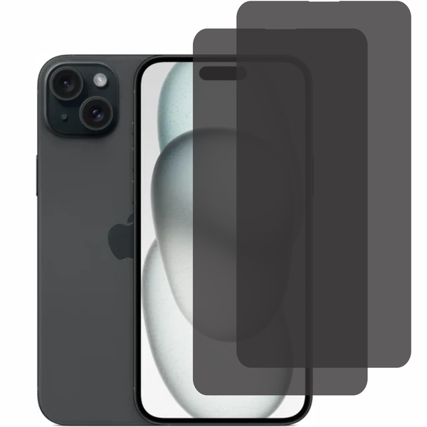 Privacy Tempered Glass Screen Guard Protector Pack of 2 for iPhone 15 Plus