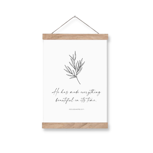 Purpose &amp; Proverbs - Fabric Hanging Art Print - Everything Beautiful