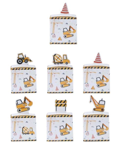 DIY Party Favor Boxes - Engineering Vehicle Set of 24