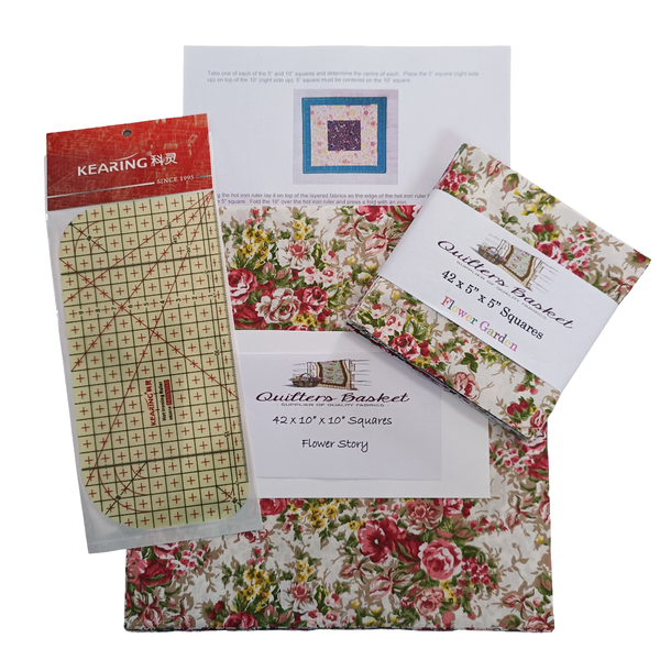 Quilters Basket Block-in-a-Block Quilt Kit