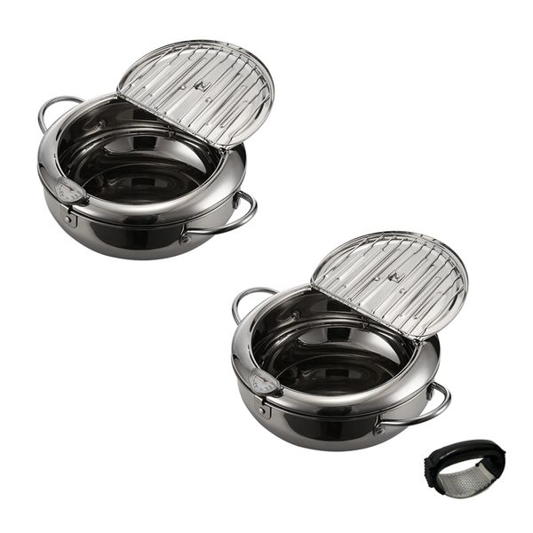 2 Pieces 2.2L Stainless Steel Fryer