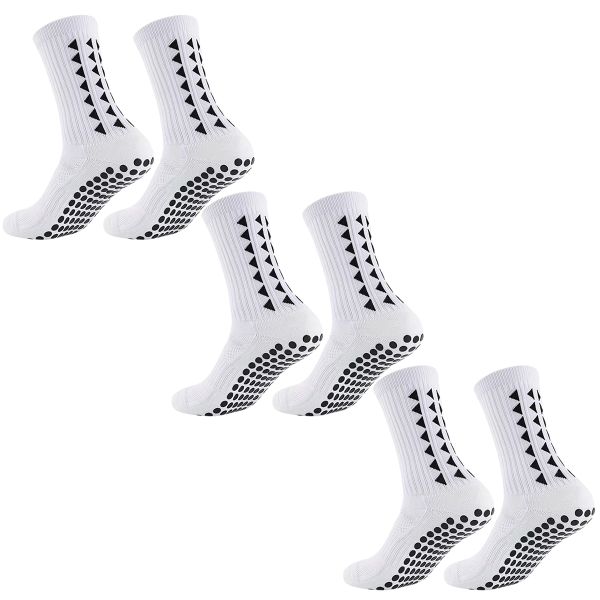 Anti-Slip Grip Sports Socks - 3 Pair Pack (OSFM-One Size Fitrs Most)