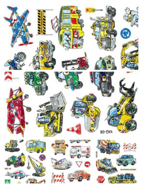 Kids tattoos Glitter Range - Traffic