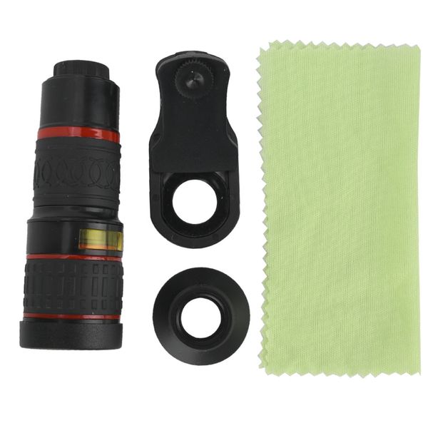 20X Telephoto Lens - Clip-On For Smartphones/Tablets Black