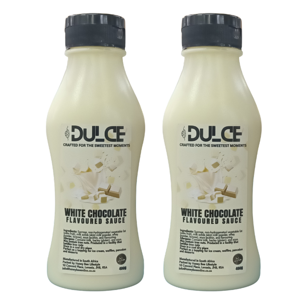 White Chocolate Flavoured Sauce 400g - Dulce - Pack of 2