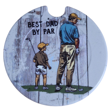 Father & Son - Best Dad by Par Licence Disk Holder Image