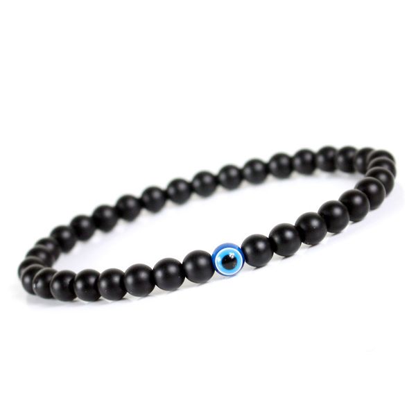 Evil Eye Protection Black Obsidian Bracelet. Repels Negative energy. 6mm