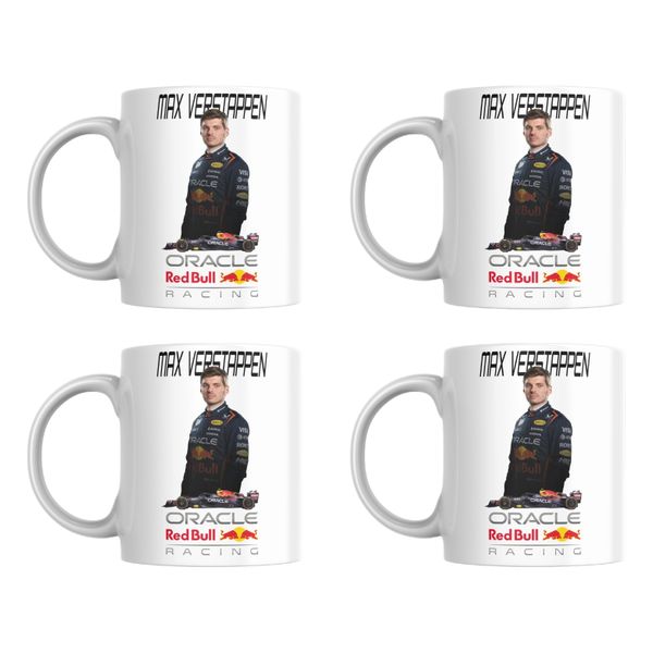Oracle Redbull F1 M Verstappen Mugs - Set of 4